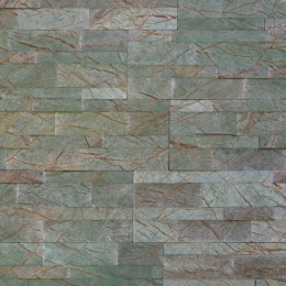 Panel ścienny samoprzylepny Quick Stone 3D Rain Forest Green 60x15x0,2-0,4 cm